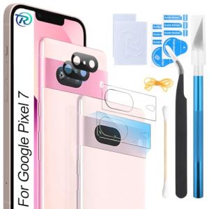 RongZy 2 Pièces Lentille en Verre Caméra Arrière pour Google Pixel 7 GVU6C GQML3 Verre Caméra Arrière Cache Remplacement avec Kit de Réparation (YWLRongZy, neuf)