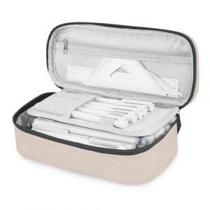 WONSAR Trousse Scolaire, Trousse 4 Compartiments Grande Capacit&eacute;, Trousse &agrave; Crayons Portable avec Poign&eacute;e pour &Eacute;cole et Bureau, pour &eacute;tudiants Filles Gar&ccedil;ons Adolescent (WONSAR OFFICAL, neuf)