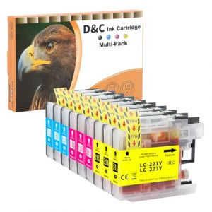 D&C LC223 Cartouches d'encre pour Brother LC223 LC223XL compatibles avec Les Cartouches d'encre Brother MFC J5320DW J4420DW J4620DW J480DW J5620DW J5720DW J680DW J4625DW J880DW J5625DW DCP J4120DW (OnlineSales 365, neuf)