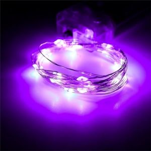 FANSU Perles Color&eacute;es Fil de Cuivre Guirlande Lumineuse Aliment&eacute; par USB, LED Fairy Lights Deco avec T&eacute;l&eacute;commande, Guirlande LED Decoration Int&eacute;rieur et Ext&eacute;rieur Jardin F&ecirc;te (Violet,20m/200LED) (JINBO, neuf)