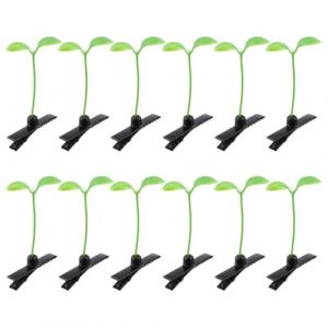 CIYODO Lot de 12 Pinces &agrave; Cheveux D&eacute;coratives de Pousse de Soja Vert, Petites &Eacute;pingles L&eacute;g&egrave;res pour Filles, Accessoires Coiffure Quotidiens et F&ecirc;tes, Clips Cheveux Mignons et Originaux (ChanghaiWall, neuf)