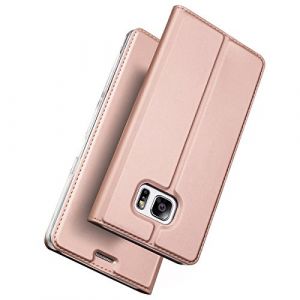 Verco Etui pour Samsung Galaxy S7 Edge, Coque Pochette Portefeuille pour Housse Galaxy S7 Edge avec Magn&eacute;tique Fonction Wallet - Rose (ATS-Discounter, neuf)
