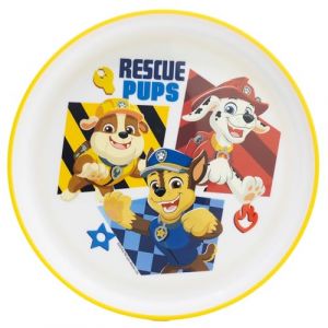 Assiette réutilisable bicolore avec base antidérapante Pat' Patrouille (FMC-Store, neuf)