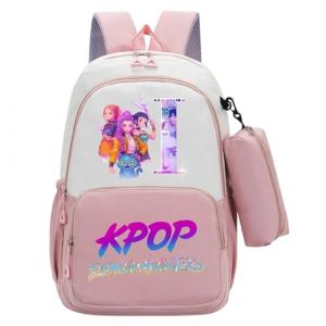 G&eacute;n&eacute;rique Sac &agrave; dos K-Pop Demon Hunters Sacs d'&eacute;cole K POP Hunters Huntrix Anime Rumi/Mira/Zoey Imprim&eacute;s de personnages de Films Sac &agrave; dos Imperm&eacute;able et Portable pour Les Fans Gar&ccedil;ons et Filles (PANGKII, neuf)
