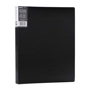 Eagle Porte Vues A4 avec 40 Pochettes Transparents A4 Poche Livret de Présentation pour Classer et Protéger les Documents (Noir) (TYI Store, neuf)