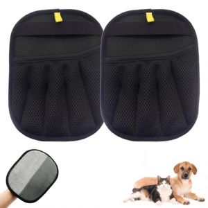 Gants Poil Chat Gants de Toilettage Double Face pour Animaux de Compagnie Gants D'épilation d'animaux pour Chien et Chat Gants de Toilettage Poils Animaux Réutilisable (1) (jingteng464, neuf)