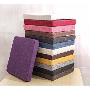 Waigg Kii Coussin de chaise &eacute;pais 40/45/50 cm, coussin de chaise carr&eacute; de salle &agrave; manger, coussins de chaise lavables, coussins de chaise pour int&eacute;rieur ou ext&eacute;rieur (50 x 50 x 5 cm, noir) (Waigg Kii, neuf)