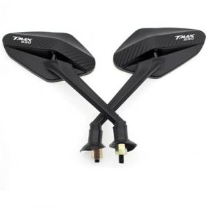 XWDPDNHHD R&eacute;troviseurs Convexes Moto Orientables avec Vis De 8 Mm pour TMAX 530, Tmax 500 Et T-Max 560. R&eacute;troviseur De Recul Modifi&eacute;. Collapsible Mirror(Noir 2) (ennuobaihuodian, neuf)