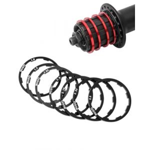 MOPZIJA 7 pcs Entretoise de Cassette de vélo Entretoise de moyeu de Volant de vélo Rondelles de Roue Libre de vélo Réglage de vélo pédalier en Alliage daluminium pour vélo de Route et VTT (qinhuangdaozhaozangshangmaoyouxiangongsi, neuf)