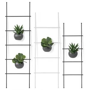 LAMO Manufaktur Échelle Porte-Serviette à Poser, Porte Serviette de Salle de Bain, Porte-journaux, Porte Serviette en métal Style loft, 130x60 cm, Acier Brut avec Vernis Transparent, LLS-130-60-0000 (Jumbo-Shop, neuf)