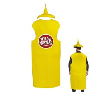 Costume de ketchup moutarde | Costume d'Halloween pour couple de moutarde ketchup | D&eacute;guisement d'Halloween pour homme et femme comme accessoire de costume amusant unisexe (haashu, neuf)