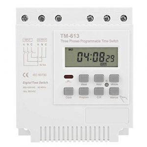 Relais temporis&eacute; programmable,Jadeshay Contr&ocirc;leur de Minuterie 380V, Interrupteur minuterie programmable TM-613 380V 16A 3 Phases Interrupteur De Minuterie De Relais Temporel Programmable (jadeshay, neuf)