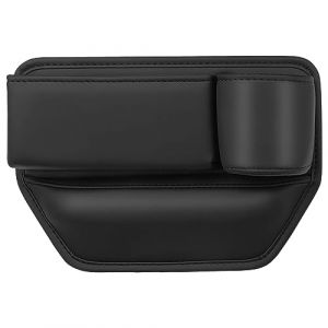 Naapesi Boîte de Rangement pour Siège Écart de Voiture, Gauche et Droite boîte de Rangement pour l'écart de Siège de Voiture en Cuir PU, Boîte de Rangement Console de Auto (pour Le côté Passager) (hayetview, neuf)
