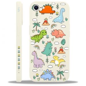 Yoedge Coque pour iPhone 7/8/SE 2020/SE 2022 4,7", Aesthetic Anime Dinosaur Motif Fleur Clouds Design &Eacute;tui pour Femmes Fille, Mince Souple Silicone Antichoc Y2K Housse Cover Case pour iPhone SE,Bleu (Lei Xiao, neuf)