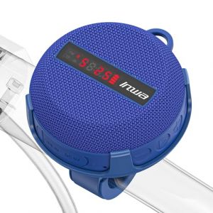 Inwa Enceinte Portable Bluetooth, Haut-Parleur pour v&eacute;lo avec Affichage de Vitesse, Haut-Parleur sans Fil avec 480 Minutes de Lecture Super Longue, Micro int&eacute;gr&eacute;, IP67(Bleu) (Huide Europe, neuf)