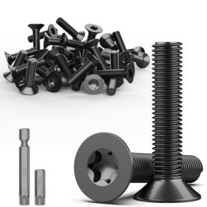 TXXATX 15 Pi&egrave;ces Vis &agrave; T&ecirc;te Frais&eacute;e Torx M8 x 35 mm Vis en Acier Inoxydable A2 V2A Vis &agrave; M&eacute;taux Noir Vis &agrave; T&ecirc;te Plate Visserie Vis Inox Vis &agrave; Machine Filetage Complet avec Embout Torx T40 (JiaFangTrading, neuf)