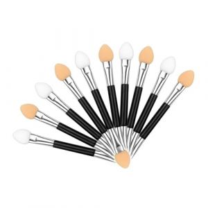 Lot de 10 pinceaux &eacute;ponge pour fard &agrave; paupi&egrave;res, applicateur de fard &agrave; paupi&egrave;res, pinceaux cosm&eacute;tiques, outil de maquillage pour femme (mMO, neuf)