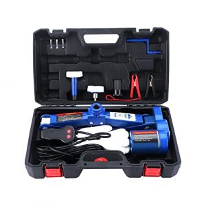 CarBole Cric Electrique de Voiture 3T DC 12 V, Gamme de Levage 12-45cm,Cric de Levage &agrave; Ciseaux,pour Tous Les Types de v&eacute;hicules de Moins de 3T (Bleu) (CarBole, neuf)