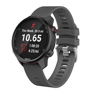 ISABAKE Bracelet de rechange en silicone souple pour montre intelligente Garmin Venu Sq GPS Forerunner 245/Fenix 6s 20 mm-Bracelet confortable pour Vivoactive 3 Music/Vívomove HR Forerunner 645 Music (Isabake, neuf)