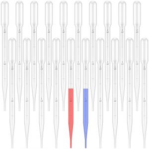 20 Pièces Pipette,Pipette Plastique,Pipette Graduée,Pipette de Transfert en Plastique,Compte-gouttes 2ml,Transparent,pour Transfert D'huiles Essentielles,Parfums,Liquides Divers (2ml) (huagnxingmengongsikk, neuf)