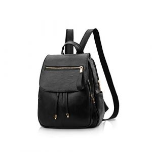 NICOLE&DORIS Mode Femme Sac à Dos Mini Sac à Dos en Faux Cuir Sac à Dos pour Femme Sac d'épaule Sacs à Dos Filles Noir (LOTSLOT OÜ, neuf)
