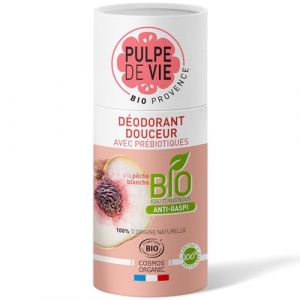 Pulpe de Vie - Déodorant Certifié BIO Anti-Transpeach 55g - Anti-gaspi ! Pêche - Protection Naturelle - Doux Parfum de Pêche - Sans Produits Toxiques - Zéro Déchet (Alnatea, neuf)