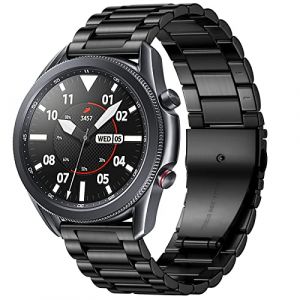Netolo 22mm M&eacute;tal Bracelet Compatible avec Samsung Galaxy Watch 3 45mm/ Galaxy Watch 46mm/ Gear S3 Frontier, Acier Inoxydable Bracelet Compatible avec Huawei Watch GT2 GT3 46mm/ Garmin Fenix 7 6 5 (Aoyee-EU, neuf)
