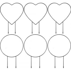 Lot de 6 tuteurs pour plantes grimpantes, treillis d'int&eacute;rieur, treillis de jardin pour support des plantes en pot, tuteurs en m&eacute;tal, tuteurs pour plantes grimpantes, support pour plantes en pot (TuswagnEU Store, neuf)