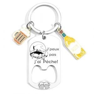 JRZDFXS Cadeau Super Coach Porteclef Cadeau Coach Sportif Original pour Lui Dire Merci Coach Cadeau Entraineur de Foot Gadget de Cuisine Utile Cadeau Coach Foot (J'ai Pêche) (hainingbofeidianzishangwuyouxiangongsi, neuf)