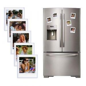 HIYQIN Lot de 15 Cadres Photo Magnétiques pour Pellicule Instax Square, 3 x 3,5" Cadre Photo pour Réfrigérateur Compatible avec Fujifilm Instax Square SQ1/SQ20/SQ40/SQ10/SQ6/SP-3 – Blanc (HIYQIN, neuf)