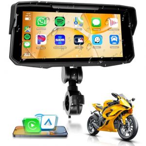 Rimoody sans Fil Carplay Display Moto Android Auto avec Support Amovible, 6.86 Pouces &Eacute;cran Tactile Carplay Autoradio Portable pour Motocycle, Airplay/Android Cast/Bluetooh/Navigation/IP68 &eacute;tanche (Rimoody Direct, neuf)