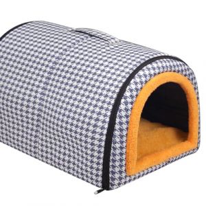 Grande niche 2 en 1 pour chien et chat - Imperm&eacute;able - Lavable - Lit apaisant anti-anxi&eacute;t&eacute; - Doux - Antid&eacute;rapant et chaud - Pour chiens et chats de taille moyenne (blanc, taille L, 60 x 43 x 40 cm) (ping bu, neuf)