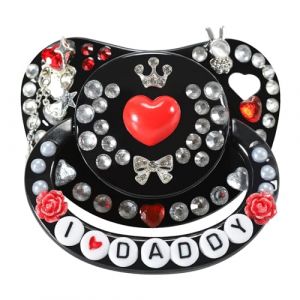CutiePlusU Sucettes de taille adulte grande bouclier tétine en silicone pour adultes DIY Fait main - J’aime papa (CutiePlusU, neuf)