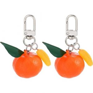 HiyyFloy Porte-cl&eacute;s Orange &Agrave; Mode, Breloque De, Simulation De Fruits, Mini Pendentif, Porte-cl&eacute;s De Fruits, Petit Cadeau d'anniversaire pour Enfants (zemiu, neuf)