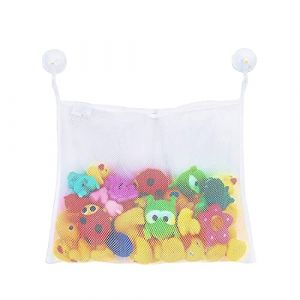 TBUQNZA Filet pour Jouet de Bain Rangement Jouets Bain, Filet de bain animaux marins, 2 Ventouses pour Installer, Poche de Rangement sans Perçage, Sac Accessoires de Bain, Lavable Facilement (THE USMAN AHMAD STORE, neuf)