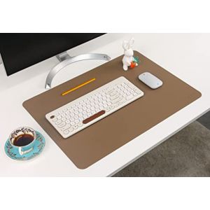 Nodito Sous-main en cuir double face, buvard pour ordinateur portable, tapis de souris, écriture, dessin, tapis d'art et d'artisanat (43,2 x 61 cm, kaki) (Nodito, neuf)