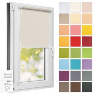 Estika Store Enrouleur sans percage - Perle - 45 x 120 cm - Bloque 50-60% de la Lumière, Stores intérieurs pour Porte ou Fenetre (Estika, neuf)