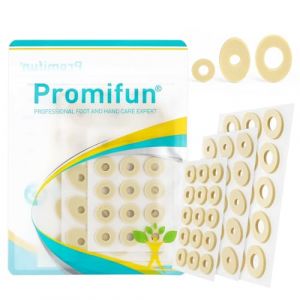 Promifun Pansement Cors au Pied - Coussinets pour callosit&eacute;s pour prot&eacute;ger les points douloureux avec rembourrage en mousse - Soulagement de la douleur (45 Count,Beige,Multi-Size) (Promifun EU, neuf)