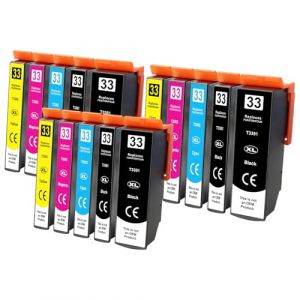 Yowell 15x 33XL Cartouches d'encre Compatibles avec Epson 33XL 33 XL pour Epson Expression Premium XP-530 XP-540 XP-7100 XP-900 XP-630 XP-635 XP-640 XP-645 XP-830 (YOYYowell, neuf)