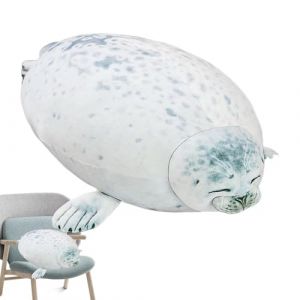 Jouet en peluche phoque &ndash; Animal oc&eacute;anique doux et c&acirc;lin, peluche r&eacute;aliste lest&eacute;e | Charmante cr&eacute;ature marine en pour, collectionneurs, chambre &agrave; coucher, salle de jeux, cadeau, compag (Oceang, neuf)