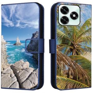 CAXKJE Coque Personnalisée pour Honor Play10A Cuir PU Protection Housse,avec Votre Propre Photo Image Texte Nom Housse,Etui en Case Silicone Bumper Cuir Etui Flip Cover -SAMHD-Blue (YICHUANGXING STORE, neuf)