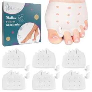 Haluto 3 paires / 6 pièces Coussinet avant pied - Separateur Orteil - Ecarteur Orteil - Redresseur orteil - Coussinet Plantaire - Coussinets Métatarsiens - Coussin Gel Pieds - Correcteurs d'orteils (Simon78000, neuf)
