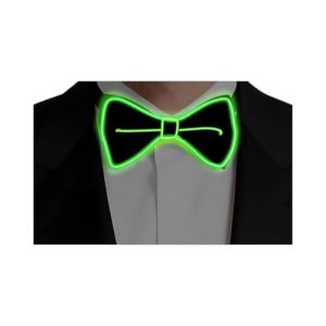 N&oelig;ud Papillon LED, Lumineux Noeud Papillon Homme, Clignotant N&oelig;ud Papillon avec Led, N&oelig;ud Papillon Fluo Amusant, Accessoire de Costume Led pour F&ecirc;tes, Halloween, No&euml;l, Carnaval, Bal Masqu&eacute; (Vert) (yuwangwang, neuf)