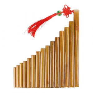 Gorise Fl&ucirc;te de Pan, 15 fl&ucirc;tes de Pan, fl&ucirc;te de Pan en bambou naturel accord&eacute;e en sol majeur, 15 fl&ucirc;tes pour d&eacute;butants (Gorise, neuf)