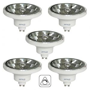 SIGMALED LIGTHING, SPOT LED AR111 DIMMABLE GU10 14W (&eacute;quivalent 110W halog&egrave;ne), 1000 lumens, Blanc Chaud 3000K, Ampoule Gradable AR111, LOT DE 5 (VoltNexT s.r.l., neuf)