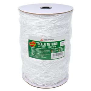 AlpineReach 1,5m x 107m Filet de Jardin, Filet à Plantes Grimpantes, Filet à Ramer pour Récolte de Concombres, Légume, Tomates et Autres Légumes, Filet de Fixation pour Plantes Grimpantes, Blanc (AlpineReach Store, neuf)