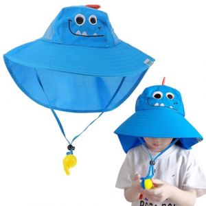 DOKRIN Bonnets, casquettes et bobs bébé fille,Chapeau de soleil fin d'été pour garçon et fille, chapeau de pêcheur pour la plage (bleu) (IOANA BEST CLOTHES, neuf)