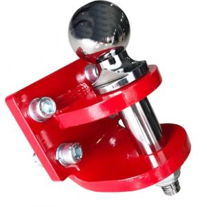 Crochet attelage Mixte 4 Trous,Attelage Remorque,Chape D’attelage Boule diam 50mm,avec visserie,3.5t (Red) (sihuiouzhou, neuf)