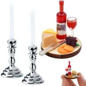 VZXQX Nourriture Miniature, 1:12 Mini Boisson Bouteille de Vin Bougies Alimentaire Modèles pour Maison de Poupée, Nourriture Miniature Accessoires de Cuisine pour Nourriture Noël Décoration (JIU JIANG JUYASUI MAOYI YOU XIAN GONGSI, neuf)