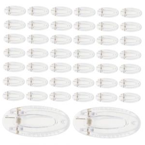 DECORNIJIA 50 Pi&egrave;ces Clips Transparente Plastique pour Cheveux Base Simple &agrave; Pince Claire Accessoires DIY pour Cr&eacute;ation de Barrettes et Bijoux de T&ecirc;te (ZhiLight, neuf)